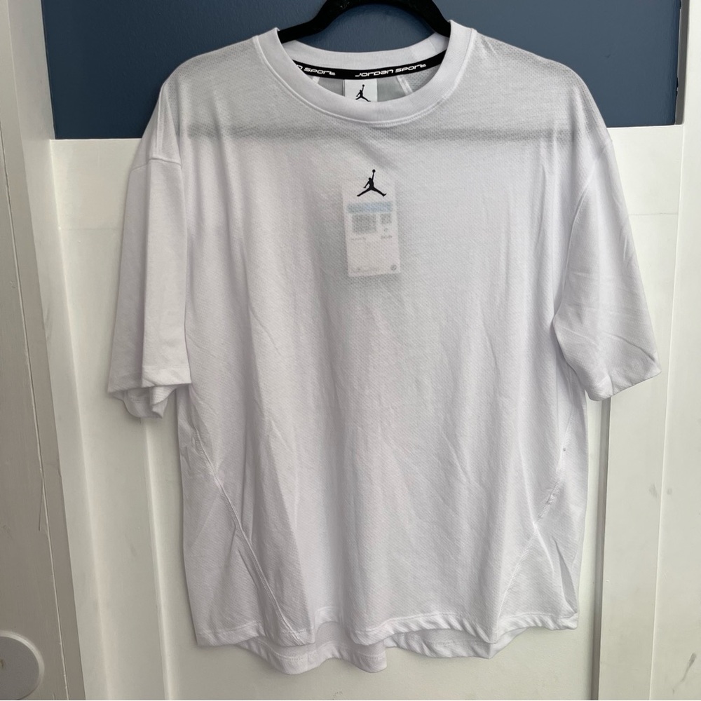 Jordan Sport Women's Jumpman Diamond Short-Sleeve White FN5116-100 Size Med NWT
